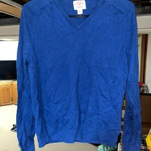 Brooks Brothers Cobalt V-Neck Sweater